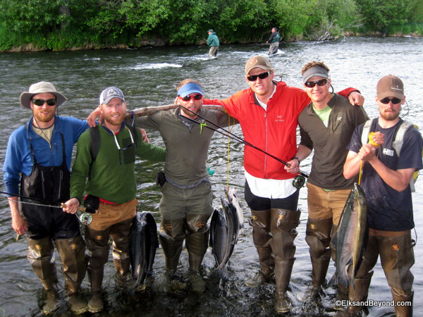 The catch...150 lbs of Sockeye Salmon