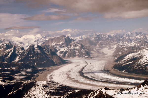 The end of a glacier.