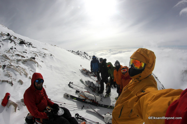 Our entire crew near 17,000 on the west buttress.