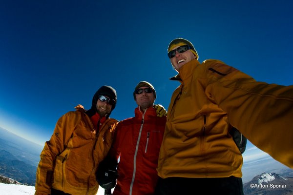 Group Summit Shot.  Dave, Anton and Jordan.