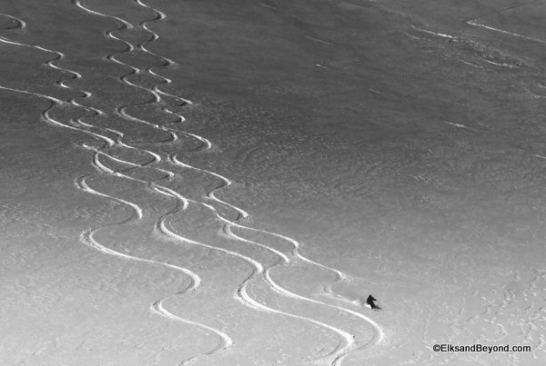 Ari Adler skiing on Hayden just outside of Aspen.