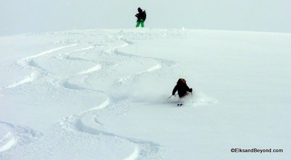 We didn't get to complete the traverse because of weather, but Chad still enjoyed the copious amounts of snow.