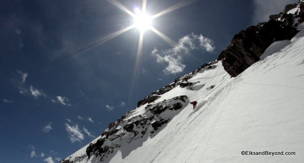 North Maroon is one of my favorite lines to climb and to ski in the area here.  Powder makes it that much better.