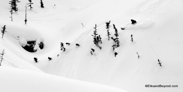 Dave pulls it up short before sending it off a blind cliff.