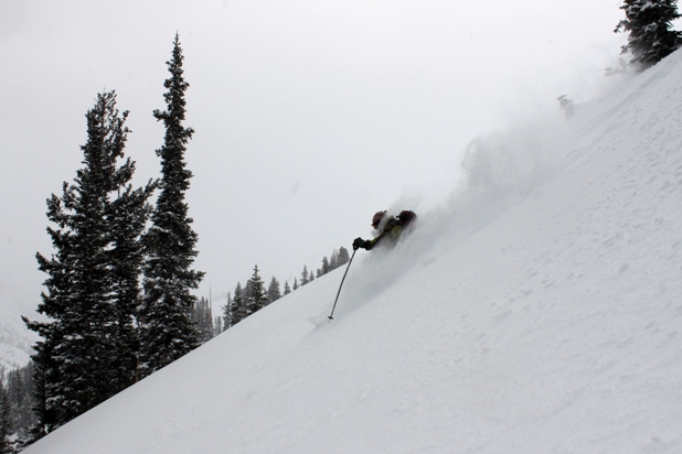 My usual partner las season was Jeff Jackson.  We had many days just like this one.  I drank my daily allotment of H2O in snow most days.