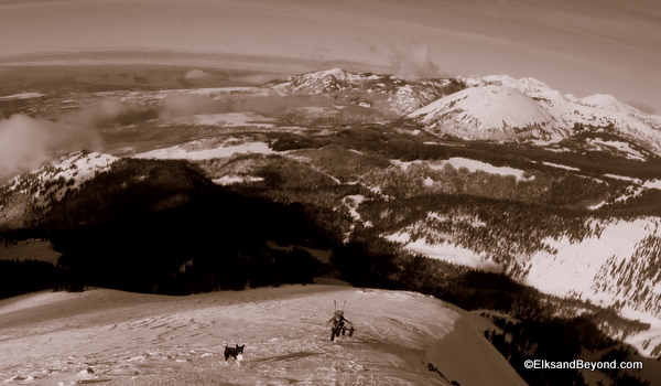 Looking back towards Castle Valley and where we came from this morning.