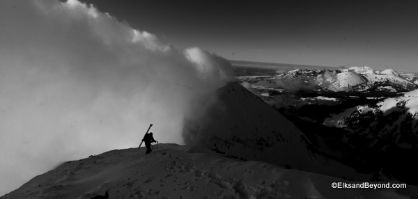 Anton above the saddle.