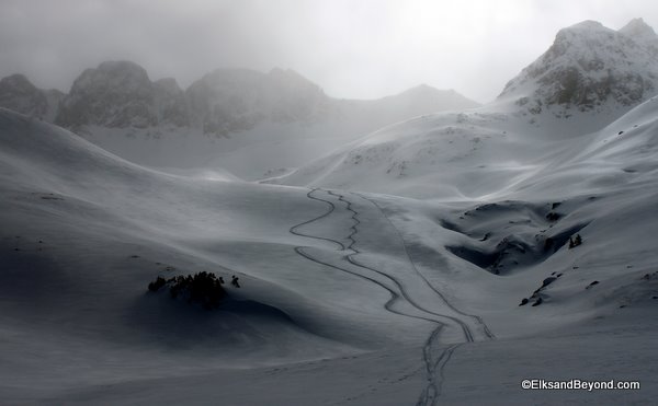 The up and the down.  All part of Ski mountaineering.  American Basin, San Juan Mountains.