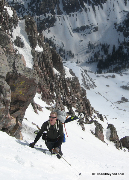 Myself on some of the easier climbing.  Photo Nick Thompson