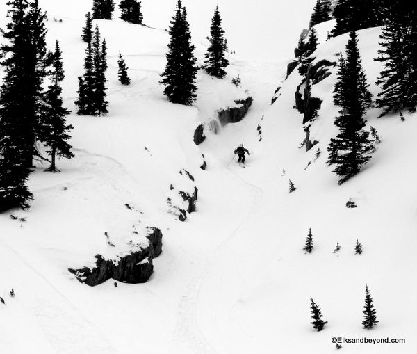 Nick lands a quick air off the edge into the chute.