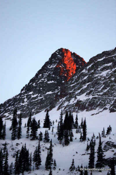 Alpenglow Sun Sets on the end of a good day.
