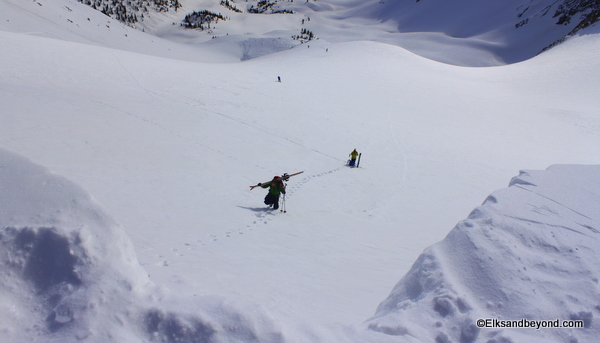 Frank and Brittany just about to gain the ridge.