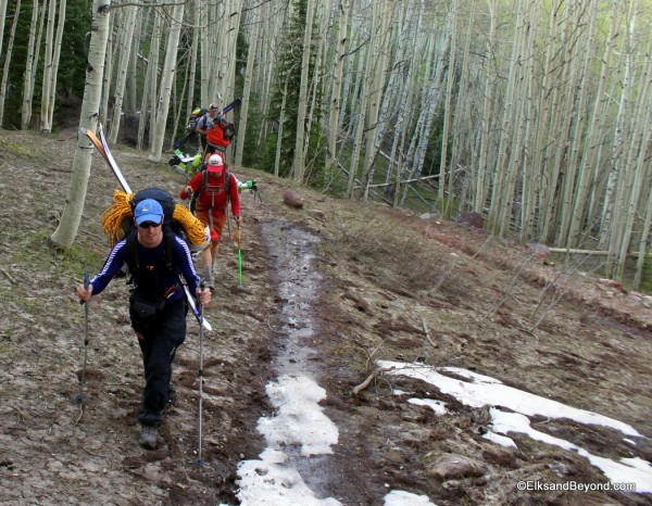 Anton, Colter, and Ian during the dry approach.