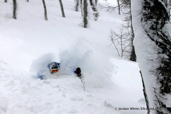 Yes, it was still deep today.  Tyler is "trying" to make himself seen.  Almost.