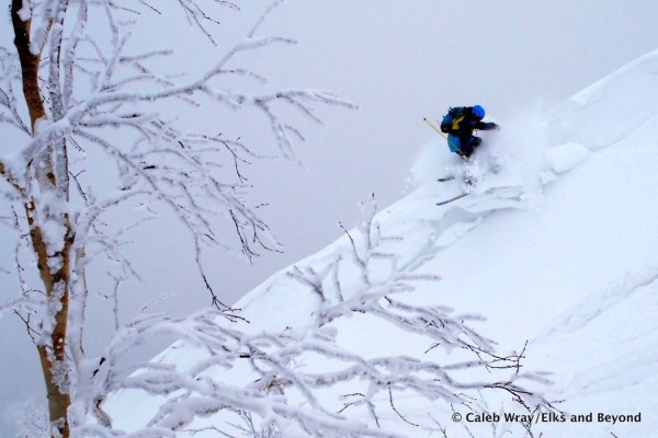 James, one of our Brit friends attempting to ski switch.