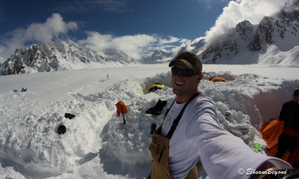 Looking at our new canvas, and my ugly mug.