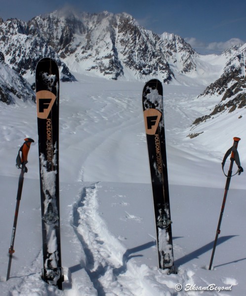 The Couloir in the background was on our list, but you can only ski so many things in a trip. 