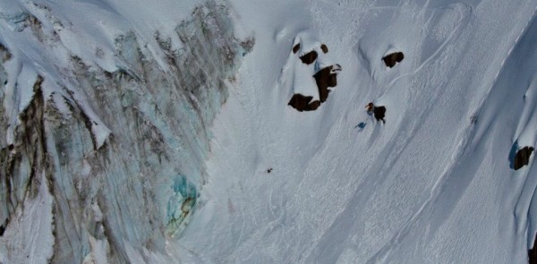 Haha, this was more about the shot than the skiing.  A bit slushy on this south facing terrain.