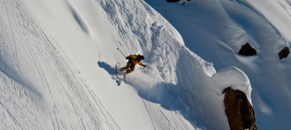 Evening light on pow covered slopes.  Photo Anton Sponar
