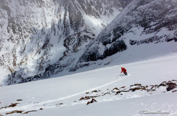 Matt dropping in on his 3rd to last 14er.