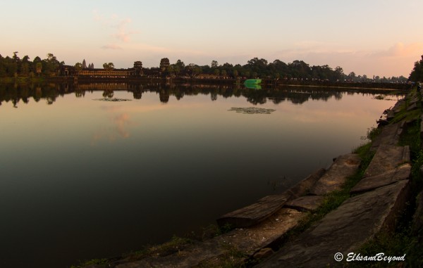 The evening Light on Angkor Wat.  