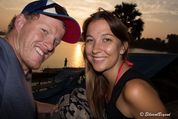 Elisabeth and I at Sunrise on our last day in Siem Reap.