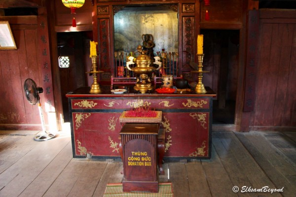 Separating two parts of town is the Ancient Japanese bridge that also contains a Buddhist temple.