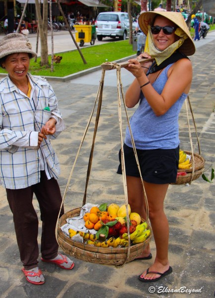 Elisabeth got conned.  Price for the photo was having to buy $1 worth of fruit.