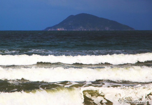 The waves rolling in.  Along with the storm.