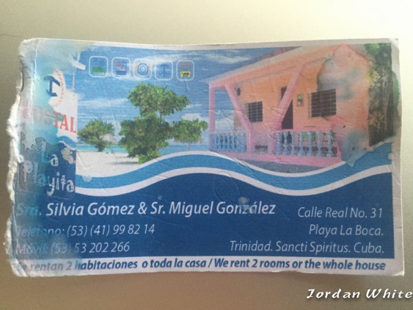 Contact info for our house in La Boca, look no further.
