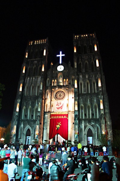 Evening Mass at St. Joseph cathedral.