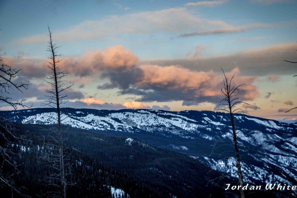 We were up there early, sun coming up.