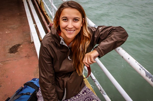 On the Ferry from Halong City to  Cát Bà Island.  It wasn't super warm.