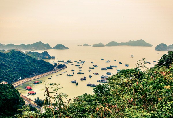 The view from the  Cát Bà Canon Fort.