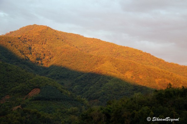 The sun sets on our time in Muang Khua.  