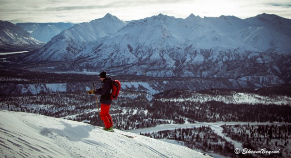 The first day we were there the bird wasn't quite ready to go so we went for a short tour across the street.  The skiing wasn't great but the view of what was to come weren't too bad.