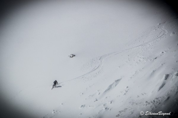 Galvin skiing fast consistent pow.